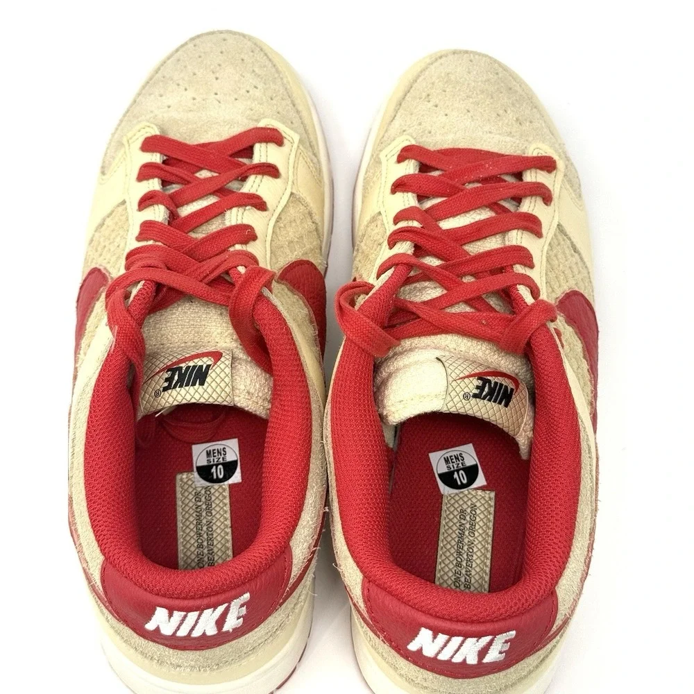 Nike Dunk Low Retro SE Pale Vanilla University Red Men's Size 10 HJ9100-294